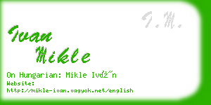 ivan mikle business card